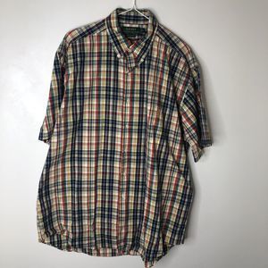 Ralph Lauren Short Sleeve Shirt Men's Large Button Down Multicolor Striped